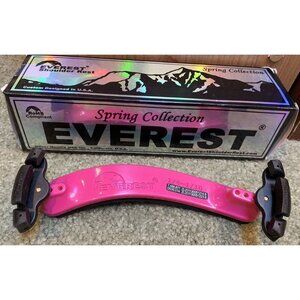 NEW! Everest spring collection Pink Ser. 4/4-3/4 Violin Adjustable Shoulder Rest